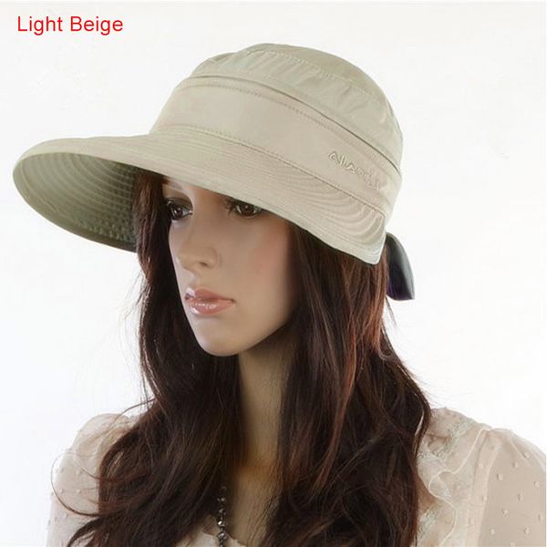 

summer fashion korean style bowknot big visor cap color matching beach sun hat -opk, Blue;gray