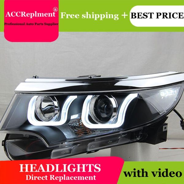 

car styling for edge headlights 2012-2014 edge limited led headlight drl lens double beam h7 hid xenon bi xenon lens