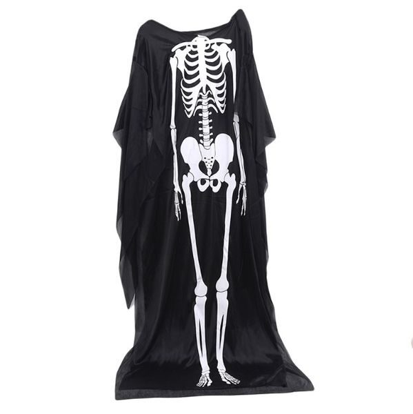 Ghost скелет костюм костюм халат ужас вампир зомби череп детей халат дьявол хэллоуин платье страшный Хэллоуин костюмы для детей