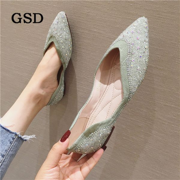 

fashion women shoes bling crystal flat shoes woman slip on casual flats ladies zapatos de mujer, Black