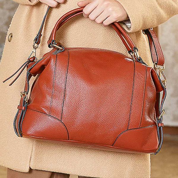 

women genuine leather handbag large capacity messenger bag female handbags designer handbag new shoulder bags