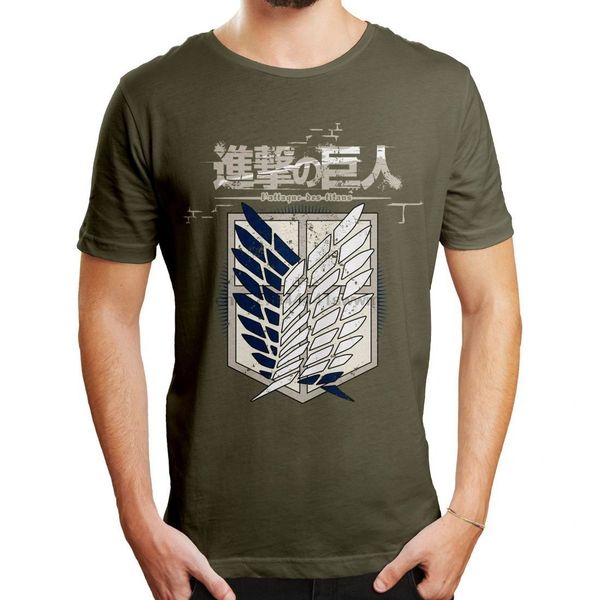

t-shirt - blason attack on titan cartoon t shirt men new fashion tshirt loose size ajax 2019 funny t shirts