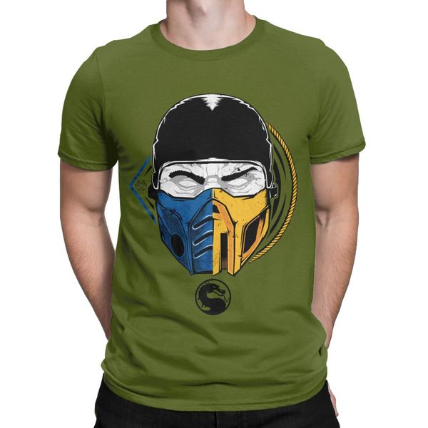 

mortal kombat scorpion и subzero футболки для мужчин уникальный 100% хлопка tee shirt o образным вырезом с коротким рукавом футболка классич