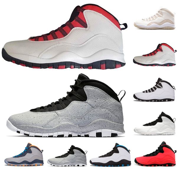 

10 10s cement men basketball shoes chicago bobcats steel cool grey i'm back westbrook trainers mens shoes sports sneakers us 8-13