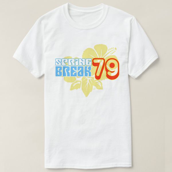 

2019 отпечатано мужчины футболка с коротким рукавом хлопок spring break 79 t-shirt женщины тенниска