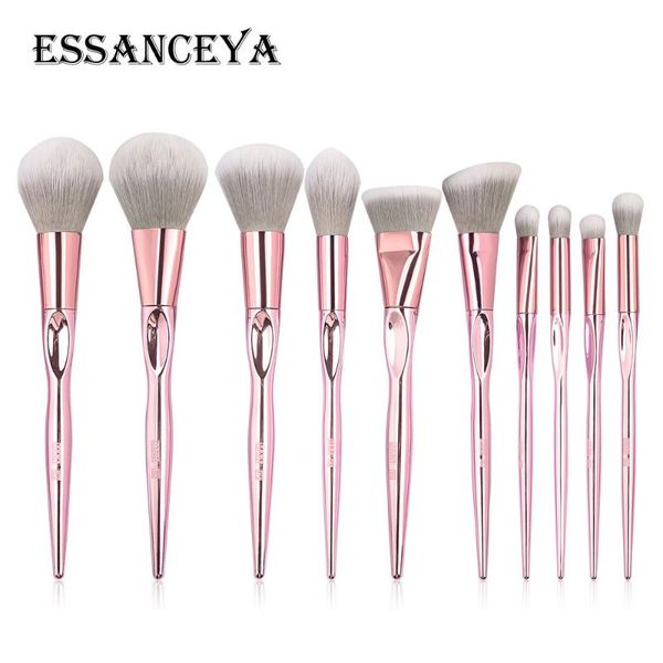 

essanceya 10 pcs professional makeup brushes set soft hair eyebrow eyeshadow brush blending make up brush tool kits maquiagem