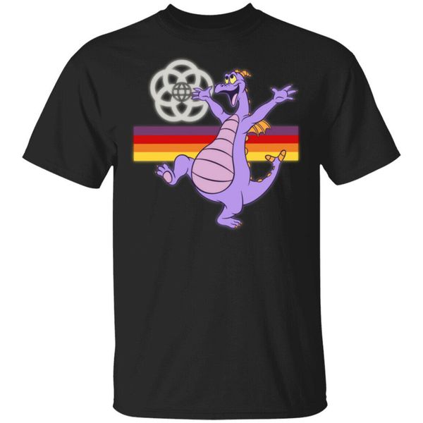 

mens ретро 80s вымысел в epcot black футболка m xxxl смешной урожай подарков для мужчин