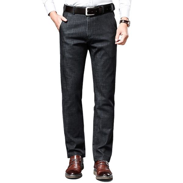 

2020 autumn men men's jean homme denim baggy pants trousers straight casual straight leg loose fit black blue