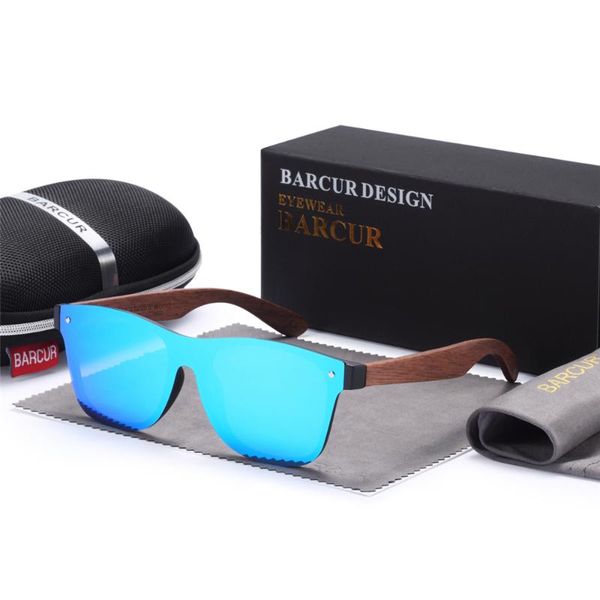 

barcur natural black walnut sun glasses for men polarized sunglasses wood uv400 masculino feminino, White;black