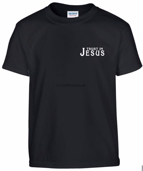 

нового t- shirt men new for men trust в иисусе christian тенниска толстовка