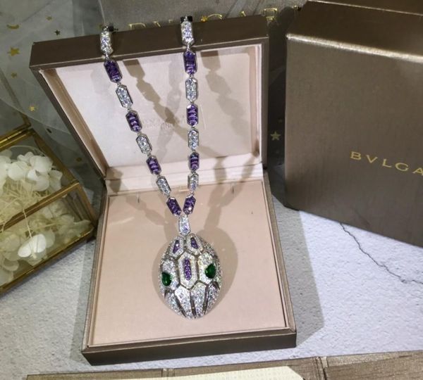 

ms. necklace purple zircon snake temptation and glamorous to pay tribute to its beast and present the unique charm of the66, Silver