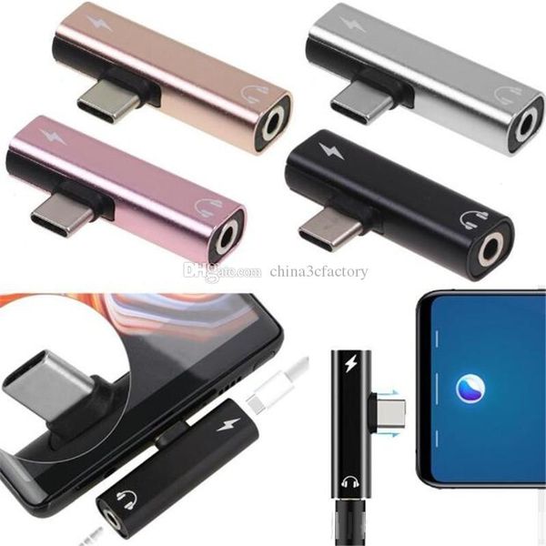 

2 in 1 type c to 3.5 mm headphone audio jack usb c cable adapter for samsung s8 s9