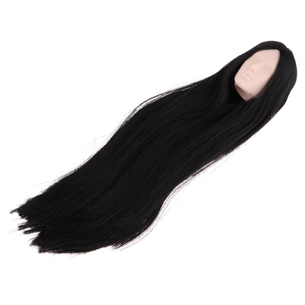 

1/6 bjd мужской куклы голова черный волос sculpt diy частей высокого качества пластичное # 1