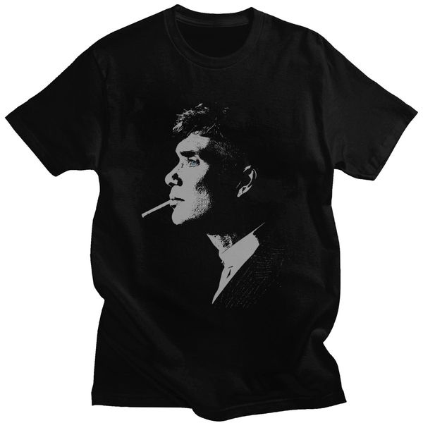 

vintage peaky blinders t shirt men soft cotton graphic streetwear t-shirt short sleeve tv shelby brothers tee loose fit apparel