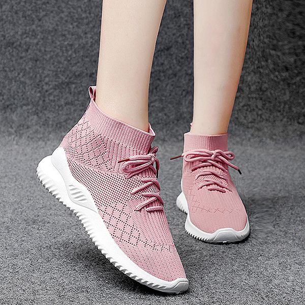 

women shoes flats fashion casual ladies shoes woman 2020 new lace-up mesh breathable female sneakers zapatillas mujer femininomultifunction, Black