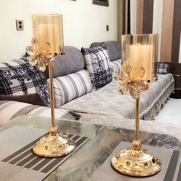 

candle holders golden nordic candlestick luxury romantic candlelight dinner dining table center portavela home decoration dd60zt