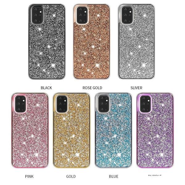 

luxury bling glitter sequins case for samsung galaxy s20 ultra s10 plus s9 s8 note10 20 a10e a51 a71 a21 a20e tpu pc phone case cover