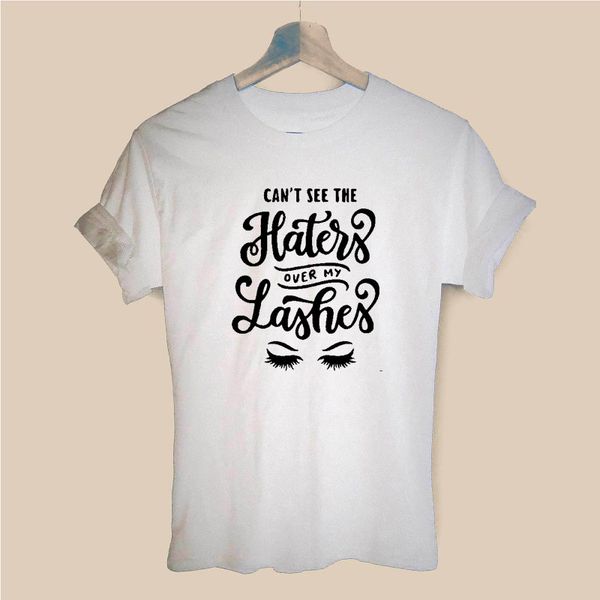 

макияж ресницы печати женщины tshirts хлопок повседневный смешная футболка для lady top tee