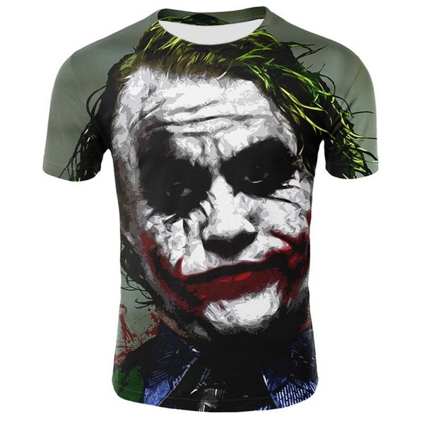 

clown joker face male clown 3d print shirts comics graphic humor men clothing