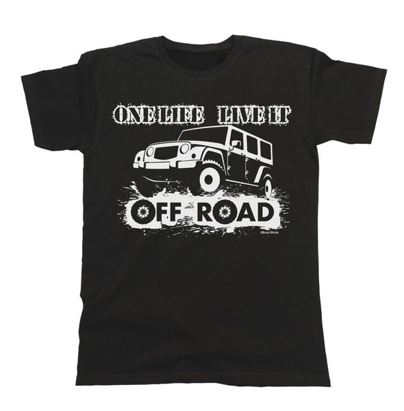 

t shirts fashion 2020 one life live it off road t-shirt mens 4 x 4 car