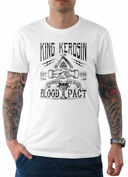

mens t-shirt tee blood pact white l