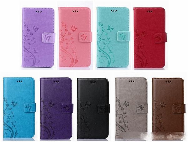 

for samsung galaxy s5 mini s6 s7 edge s8 plus case flip cover wallet card flower business plain for galaxy s6 edge case