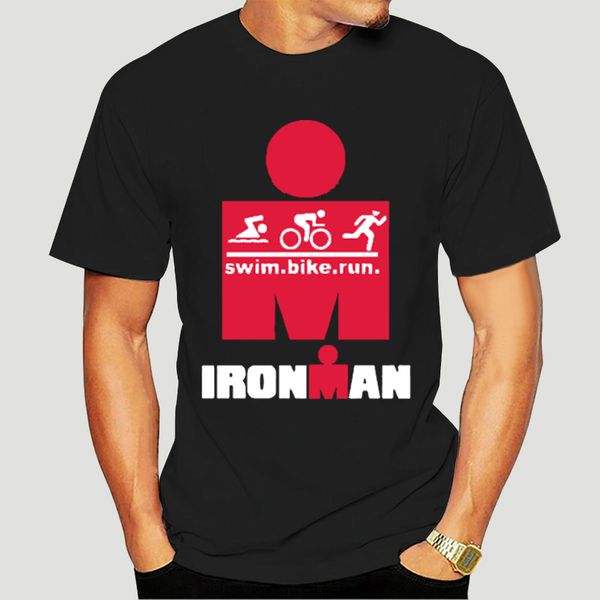 

ironman triathlon finisher cycle run swim gym sports wear s black t-shirt new-0724d