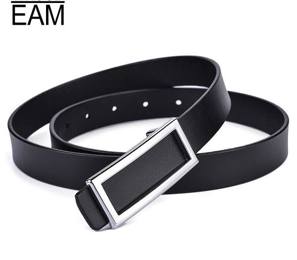 

wkoud eam 2020 new smooth buckle genuine leather belt for women casual wild female waistband jeans corset belt lady tide pf200 t200427, Black;brown