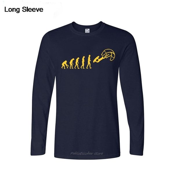 

funny kitesurf kite surfinger evolution kite boarding 100% cotton print long sleeve t shirt