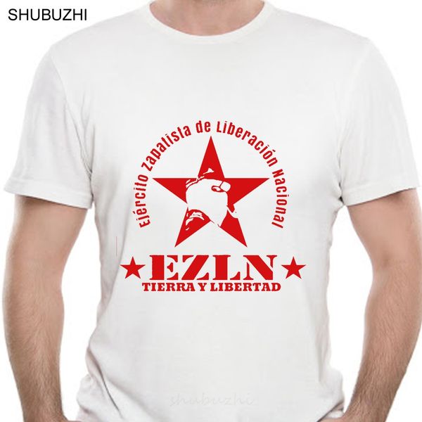 

zapatista ezln star tierra y libertad man mask t-shirt cotton fashion men men t shirt fashion cool shirts