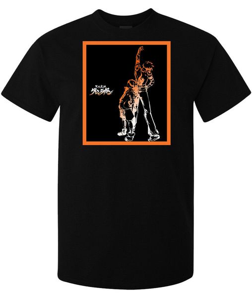 

tengen a gurren laggan anime kamina artwork men's t shirt black quality