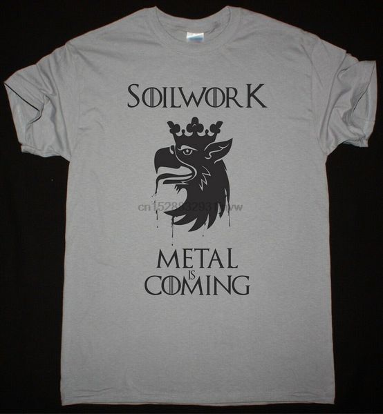 

soilwork metal is coming light grey t-shirt melodic death metal tee shirt digital printed