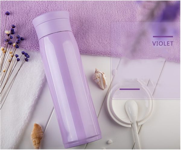 

thermos cup portable student water cup large capacity creative trend stainless steel filter mesh tea cup 600ml