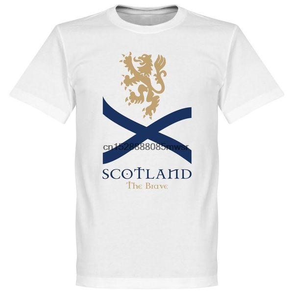 

2020 men t shirt fashion o-neck summer short sleeves cotton fashion scotland the brave saltire printed t-shirt men