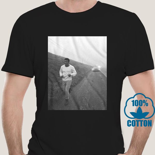 

2025a muhammad ali roadrunning black short sleeve t shirt good quality brand cotton shirt summer style cool shirts