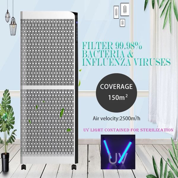 

uv light large room hepa filter home portable air purifier purificador de aire