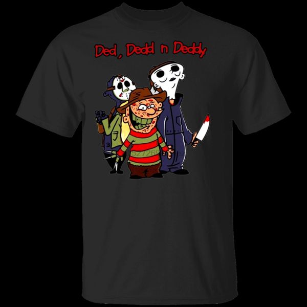 

horror characters ed edd n eddy jason michael freddy ded dedd n deddy t shirt