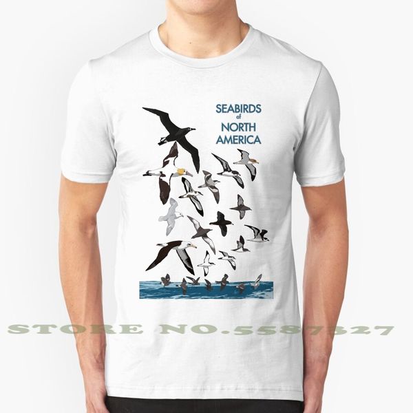 

seabirds северной америки (с текстом) мода vintage tshirt тенниски птица животных природа морской ocean beach science