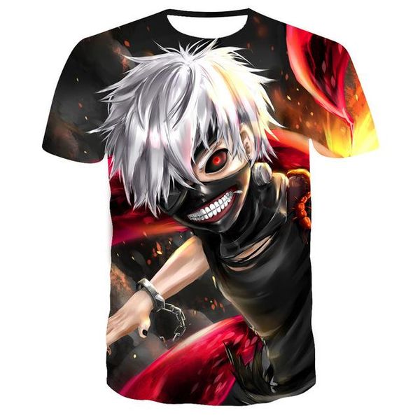 

new tokyo ghoul blood 3d printing japan 3-pass anime clothing printin 3d print shirts horror hentai hentai men clothing