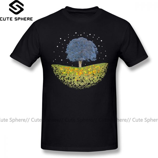 

звездное небо тенниска starry night sky t-shirt 100 процентов хлопка крупногабаритные tee shirt классический короткие рукава печатный мужски