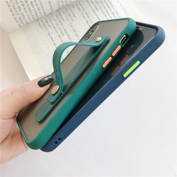 

matte wristband case for iphone 11 pro max 6 6s 7 8 plus cover for samsung galaxy s20 ultra note 10 pro a51 a71 s8 s9 s10 plus cases funda