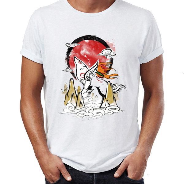 

мужская футболка okami собака бог удивительный произведение printed tee