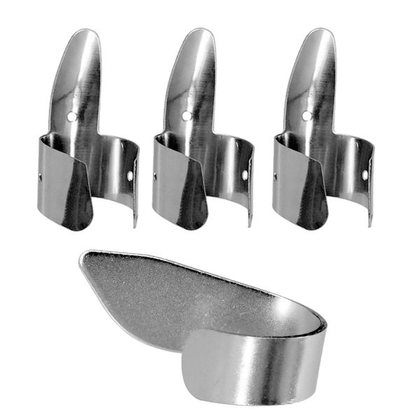 

3 finger picks + 1 thumb pick metal plectrum for guitar ukulele parts