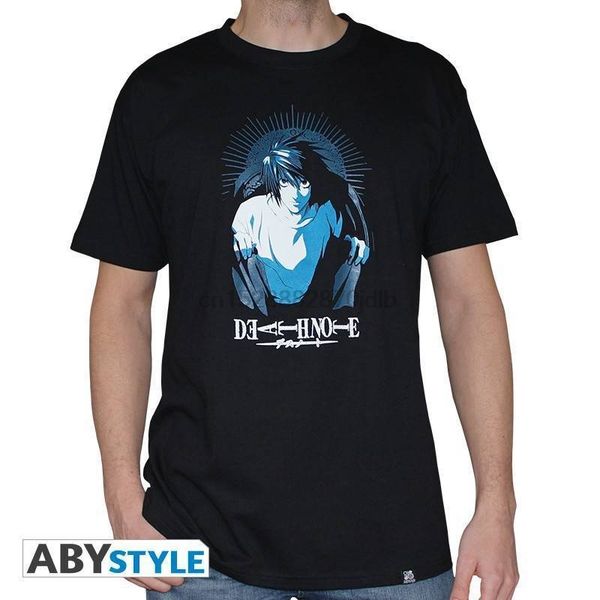 

abystyle death note - tshirt l personnage man ss black - basic taglialarge cartoon t shirt men new fashion