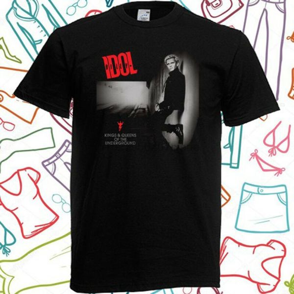 

billy idol kings and queens men's black t-shirt size s to 3xl