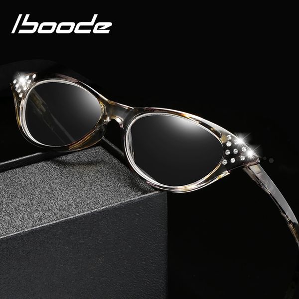 

iboode women spring legs retro floral frame presbyopic eyeglasses anti fatigue for parents unbreakable classical reading glasses, White;black