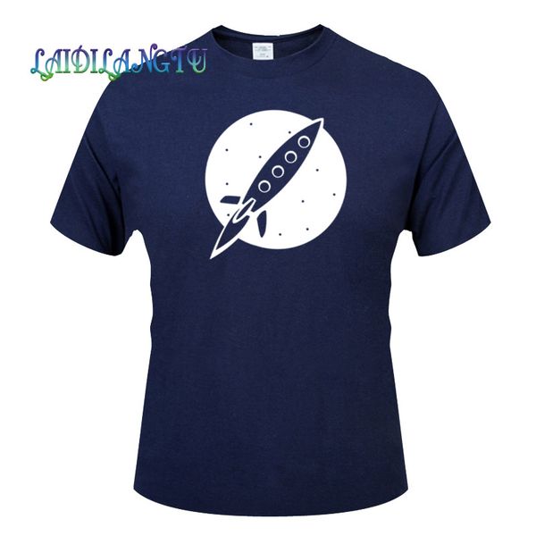 

men clothes 2019 rocket spaceship space gift men's t-shirt for men short sleeve o neck cotton casual tee