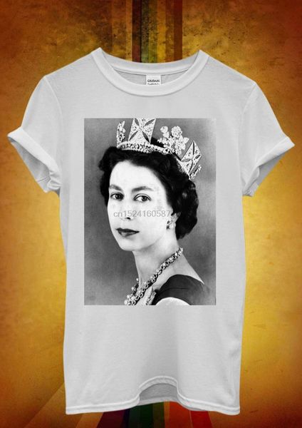 

her majesty the queen elizabeth ii new fashion casual men t shirts printed graphic round neck cotton black size s-3xl