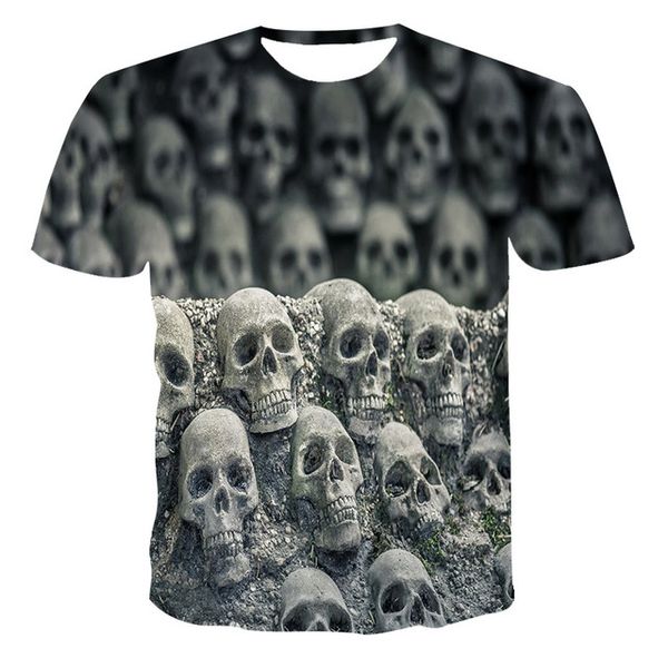 

new creativity skull print the 3d print shirts oversized anime anime men clothing