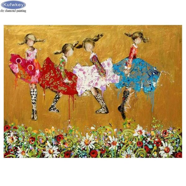 

paintings 5d diy diamond painting abstract girl dance full square/round drill mosaic pattern cross stitch rhinestone embroidery